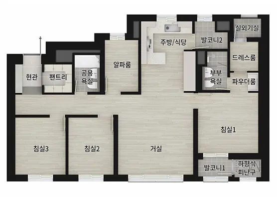 전용면적 104A타입 평면도